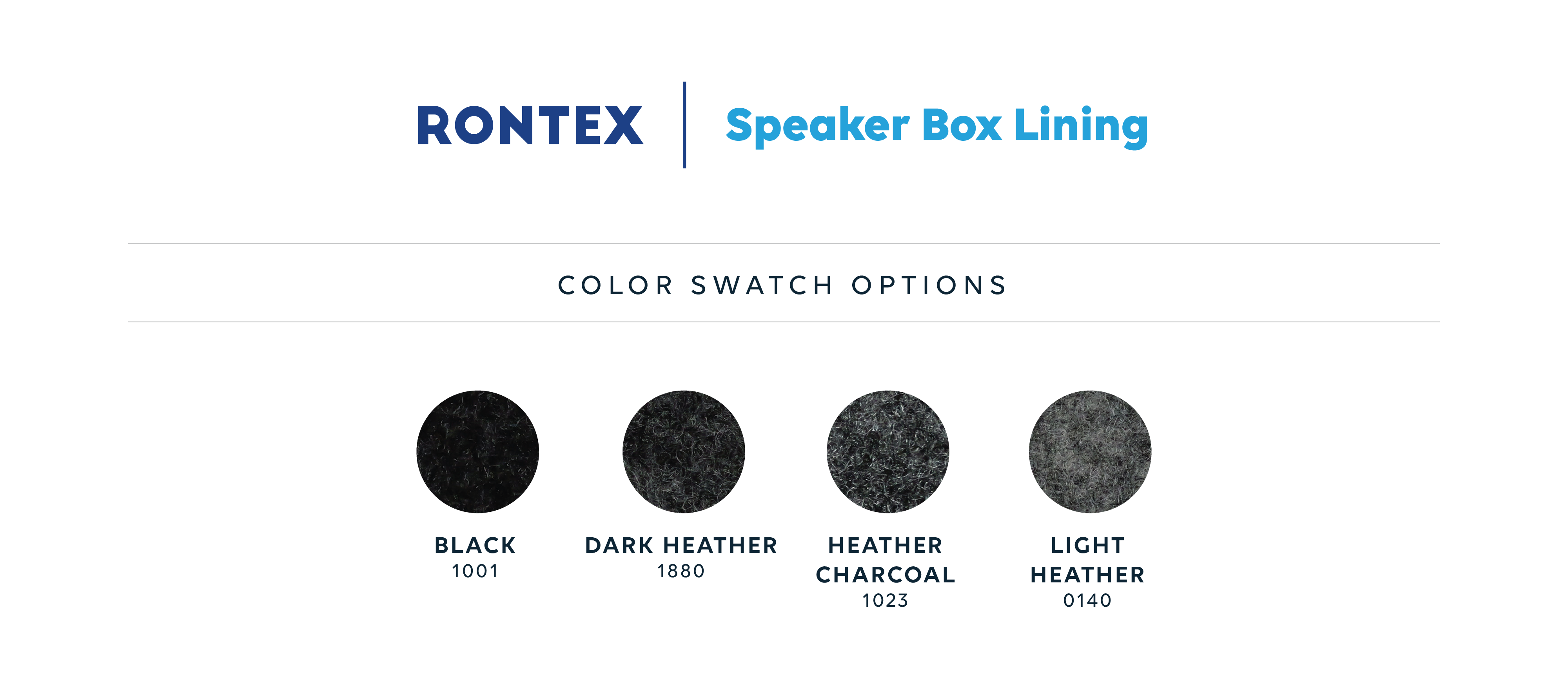 Rontex image swatches speaker box lining